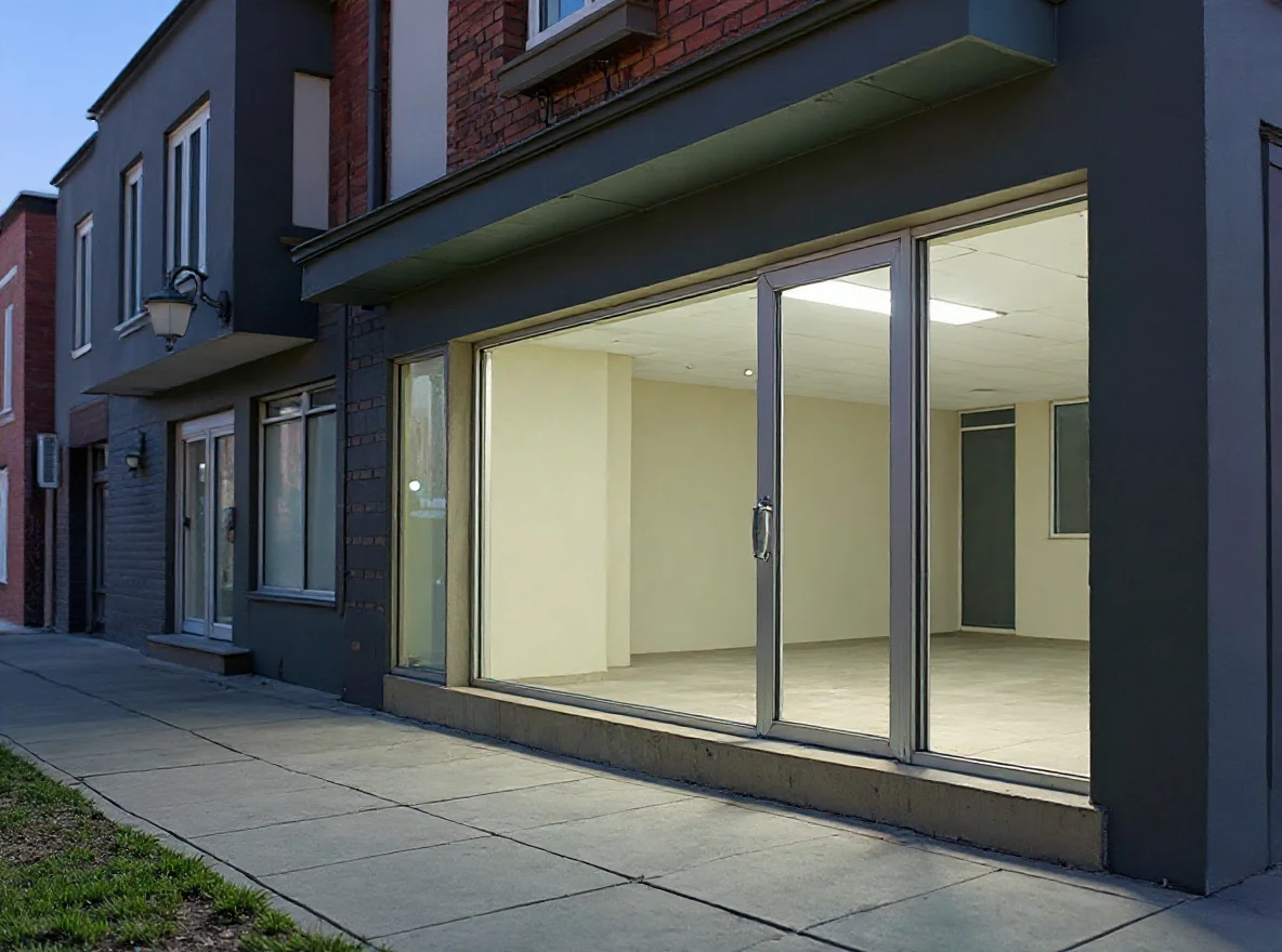 The same Western Sydney shopfront re-glazed in clear laminated glass the next morning, back to trading